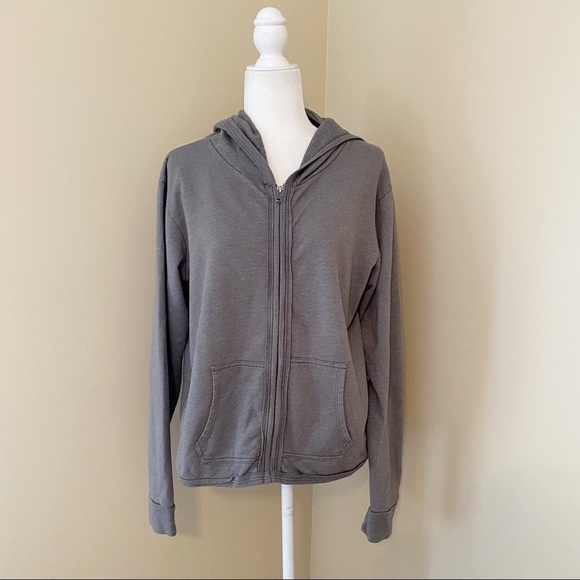 Fresh Produce Zip Front Gray Hoodie - M - Picture 8 of 8